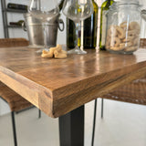 Tavolo quadrato da bistrot in legno e ferro Utility 70 cm - OrchideaMilano1981