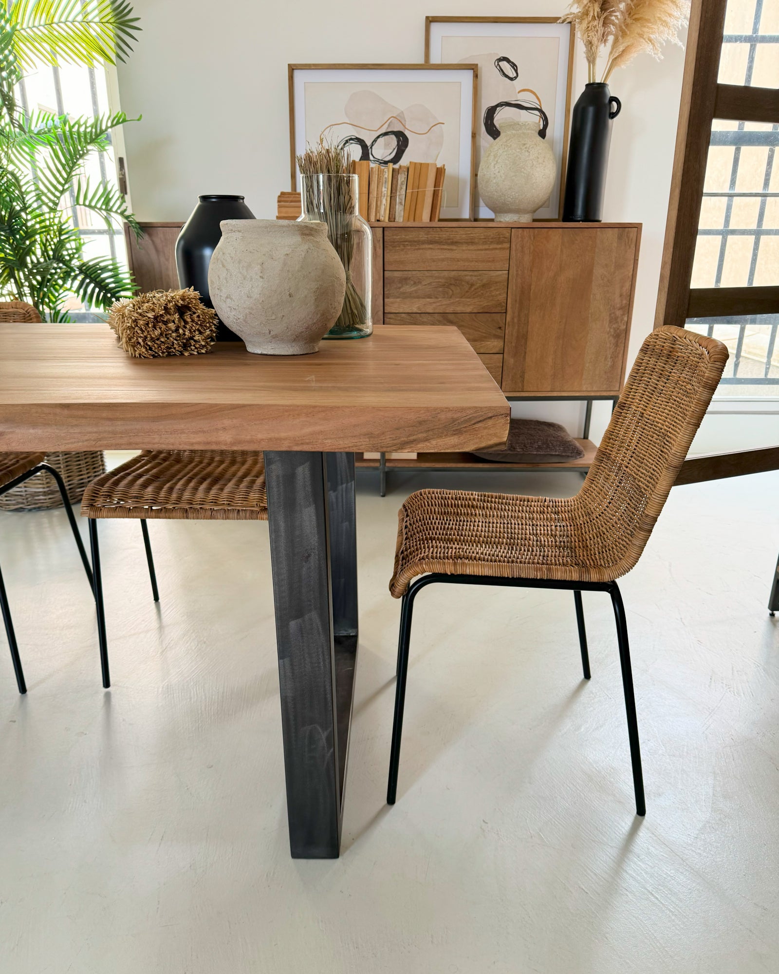 Tavolo in legno e ferro Chicago 180 cm - OrchideaMilano1981