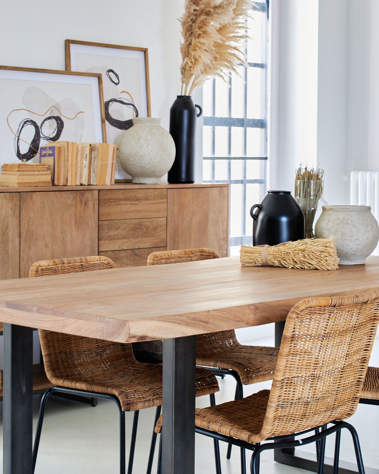 Tavolo in legno e ferro Chicago 180 cm - OrchideaMilano1981