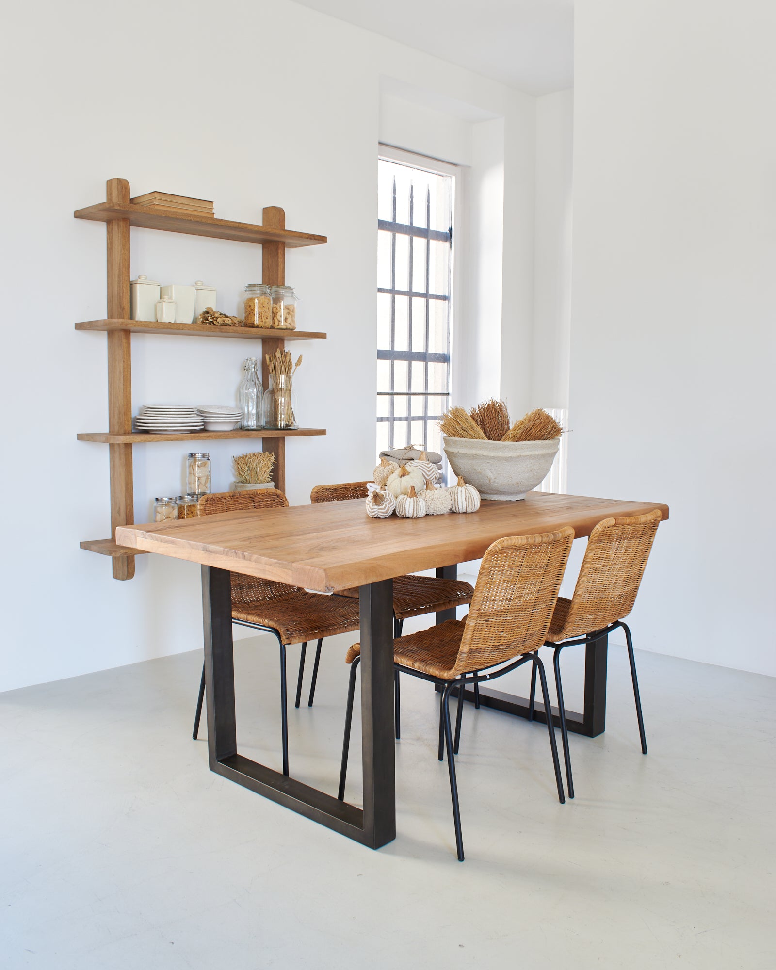 Tavolo in legno e ferro Hartford 160 cm - OrchideaMilano1981