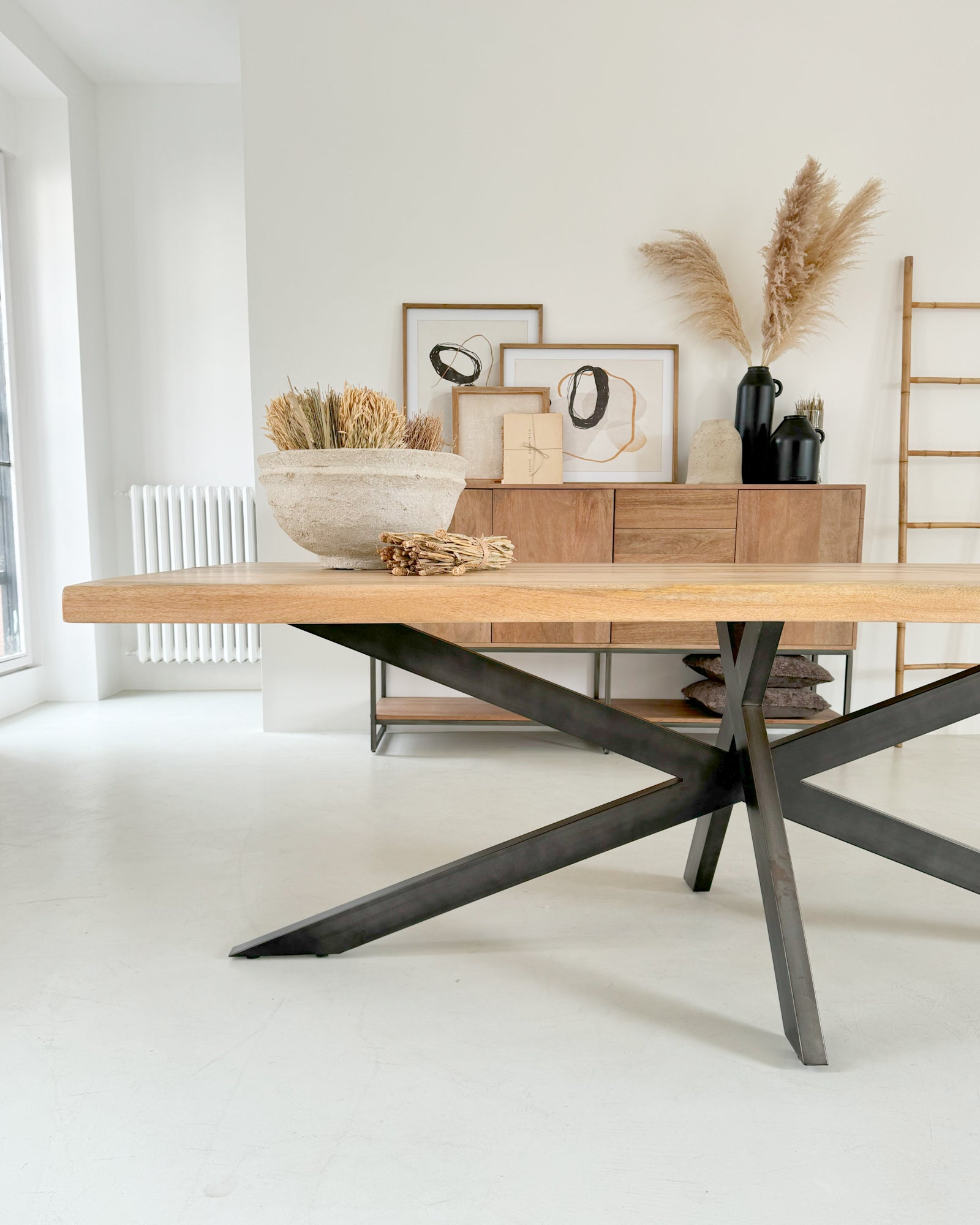 Tavolo in legno e ferro New York 220 cm - OrchideaMilano1981