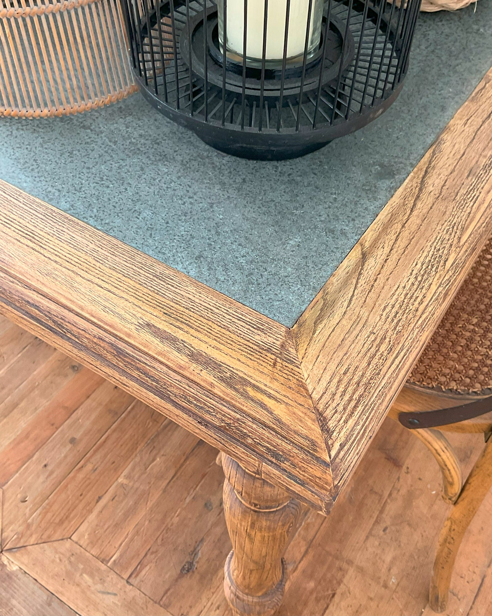 Tavolo in legno massello con top in zinco Convivium 220 cm - OrchideaMilano1981