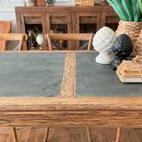 Tavolo in legno massello con top in zinco Convivium 220 cm - OrchideaMilano1981