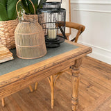 Tavolo in legno massello con top in zinco Convivium 220 cm - OrchideaMilano1981