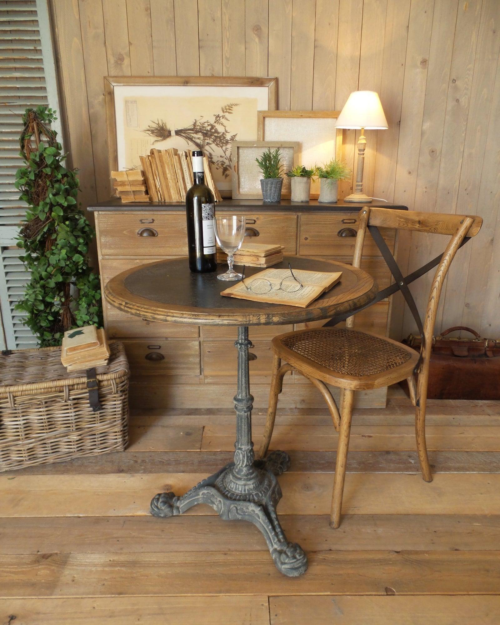 Tavolo rotondo in legno massello da bistrot Paris 70 cm - OrchideaMilano1981