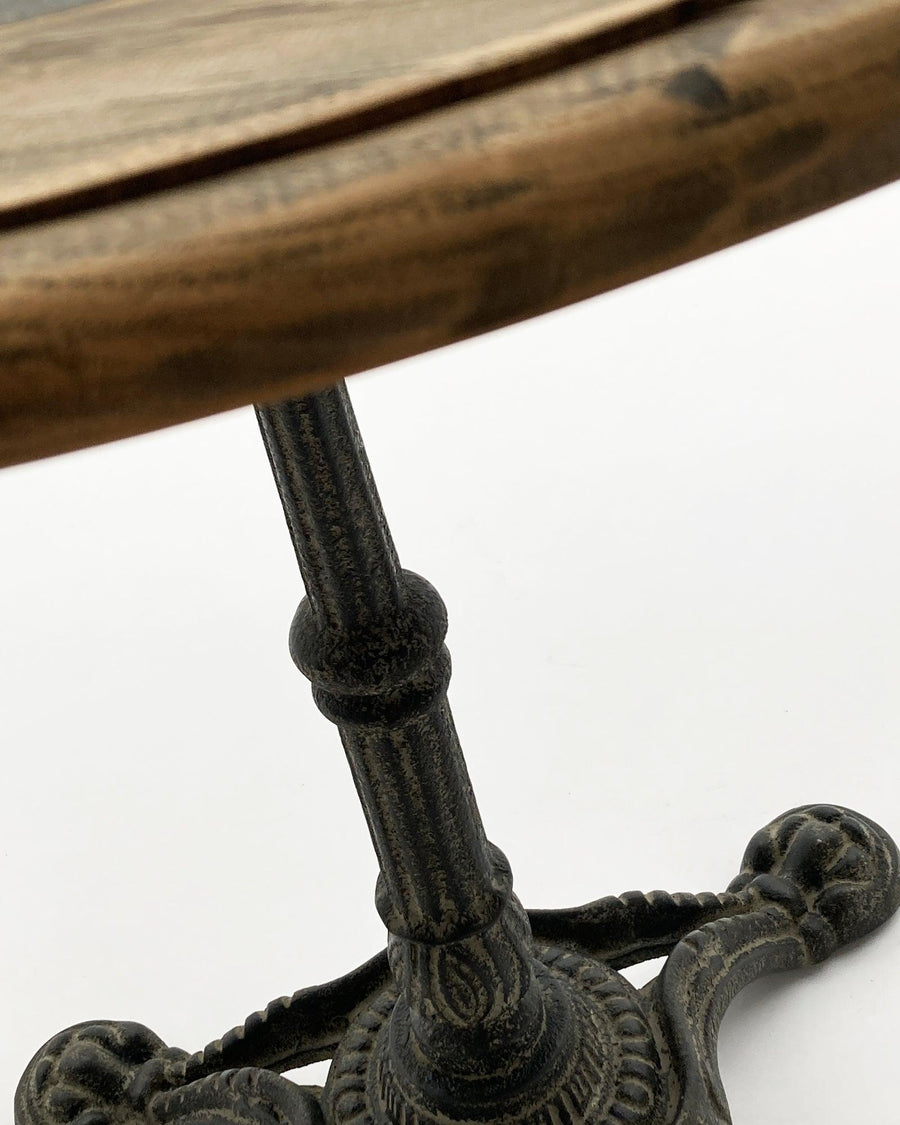 Tavolo rotondo bistrot in legno e ghisa Zinc - OrchideaMilano1981