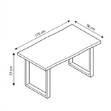 Tavolo in legno e ferro Chicago 170 cm