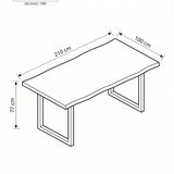 Tavolo in legno e ferro Detroit 210 cm