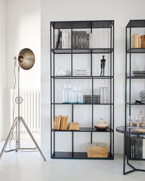 Libreria moderna in acciaio e vetro Gotham Big 90 cm - OrchideaMilano1981