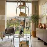 Libreria a piramide in acciaio e vetro Bryant Park 60 cm - OrchideaMilano1981