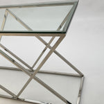 Consolle moderna in acciaio e vetro Vanderbilt Avenue 120 cm - OrchideaMilano1981