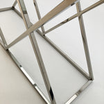 Consolle moderna in acciaio e vetro Vanderbilt Avenue 120 cm - OrchideaMilano1981