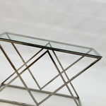 Consolle moderna in acciaio e vetro Vanderbilt Avenue 120 cm - OrchideaMilano1981