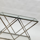 Consolle moderna in acciaio e vetro Vanderbilt Avenue 120 cm - OrchideaMilano1981