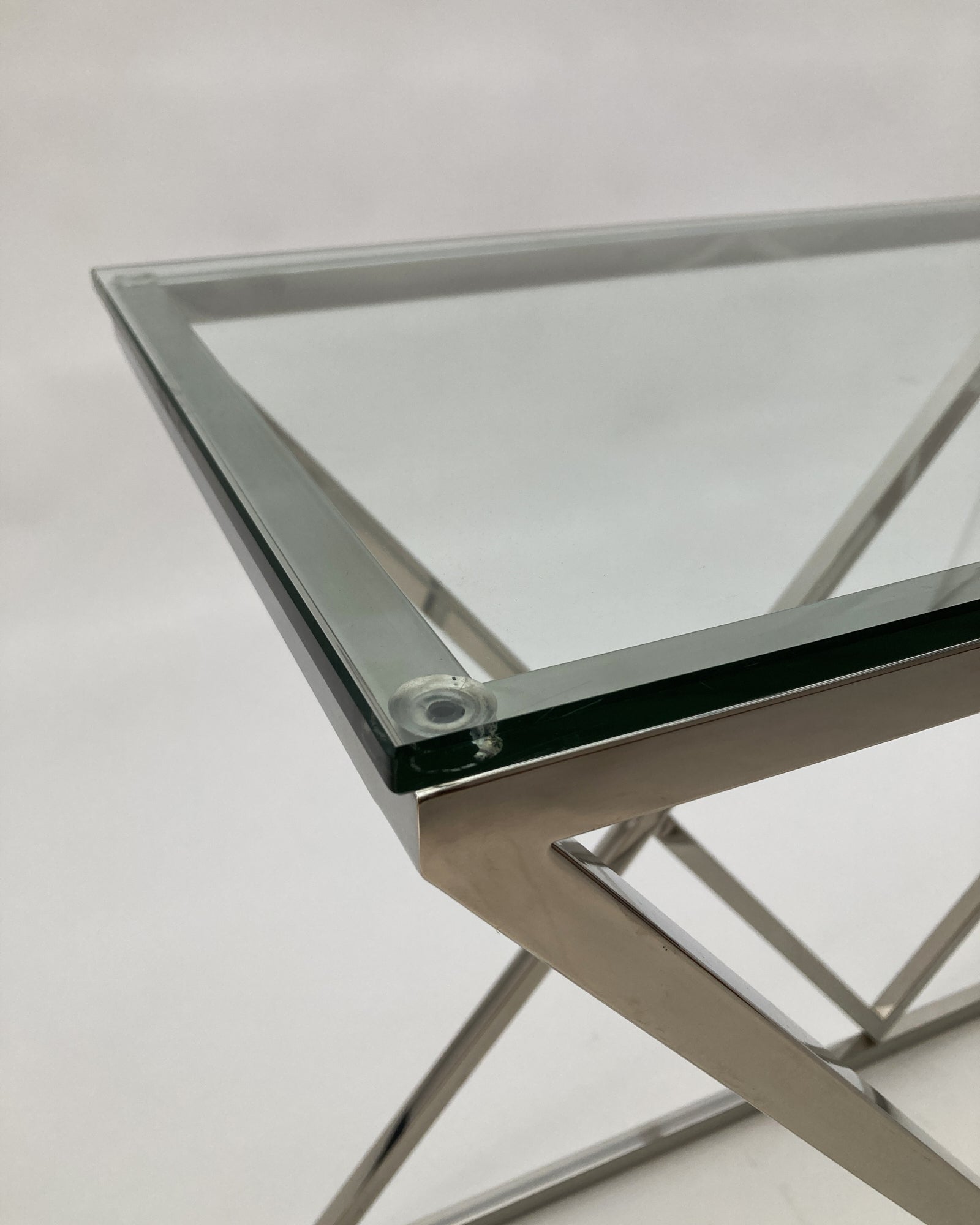Consolle moderna in acciaio e vetro Vanderbilt Avenue 120 cm - OrchideaMilano1981