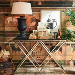 Consolle moderna in acciaio e vetro Vanderbilt Avenue 120 cm - OrchideaMilano1981