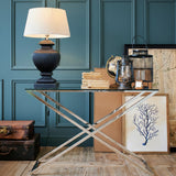 Consolle moderna in acciaio e vetro Park Avenue 120 cm - OrchideaMilano1981