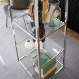 Bryant Park 60cm Steel and Glass Pyramid Bookcase