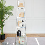 Bryant Park 60cm Steel and Glass Pyramid Bookcase