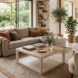Quadratischer Couchtisch aus Massivholz Acqua 70 cm