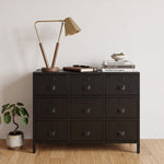 Cassettiera industriale in ferro Antique Black 105 cm - OrchideaMilano1981
