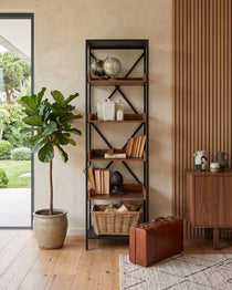 Libreria in ferro e legno Industrial Small 55 cm - OrchideaMilano1981
