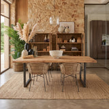 Mesa de madera y hierro Detroit 220 cm
