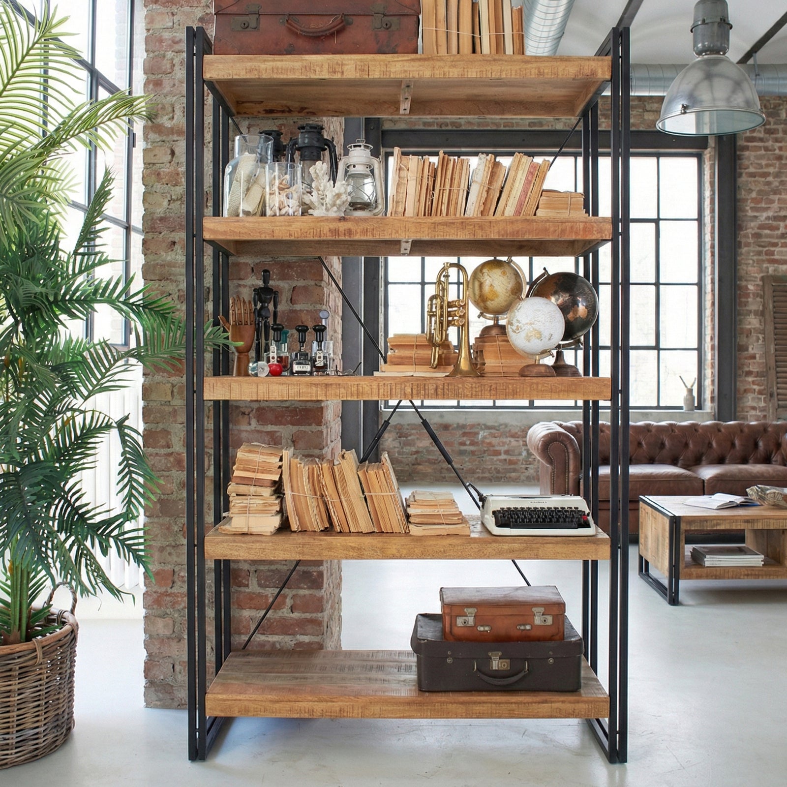 Libreria in ferro e legno Utility 120 cm - OrchideaMilano1981