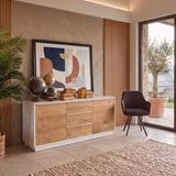 Credenza in legno massello di rovere White Oak 170 cm