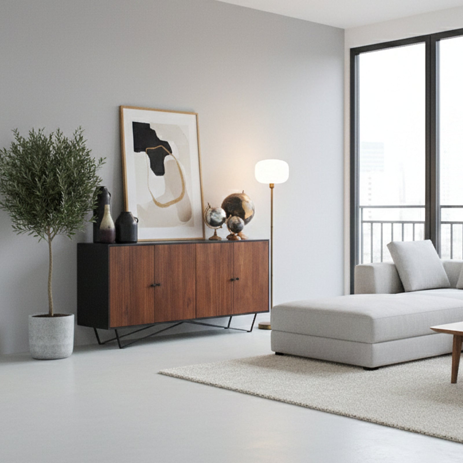 Credenza in legno massello e ferro Impronte 170 cm - OrchideaMilano1981