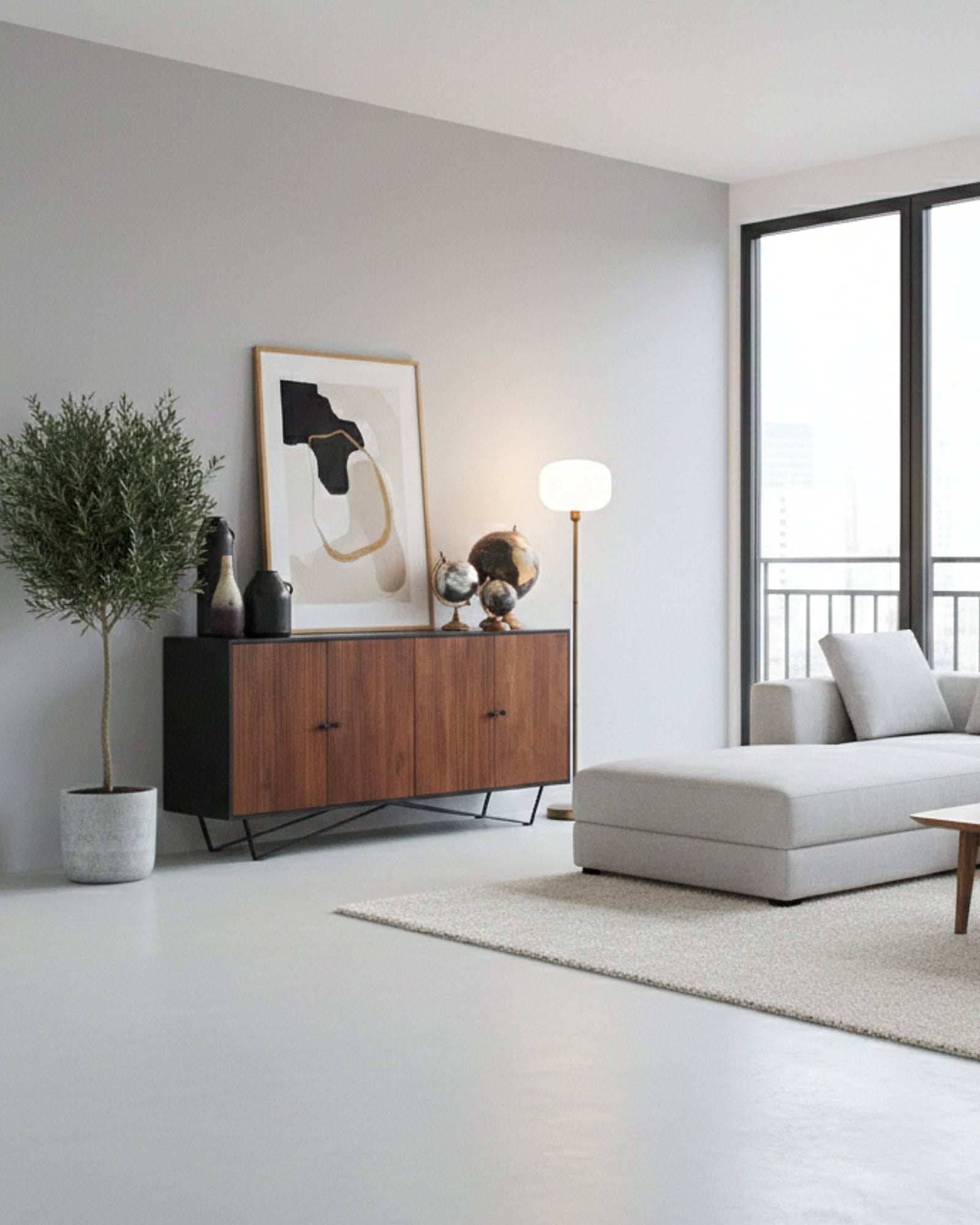 Credenza in legno massello e ferro Impronte 170 cm - OrchideaMilano1981