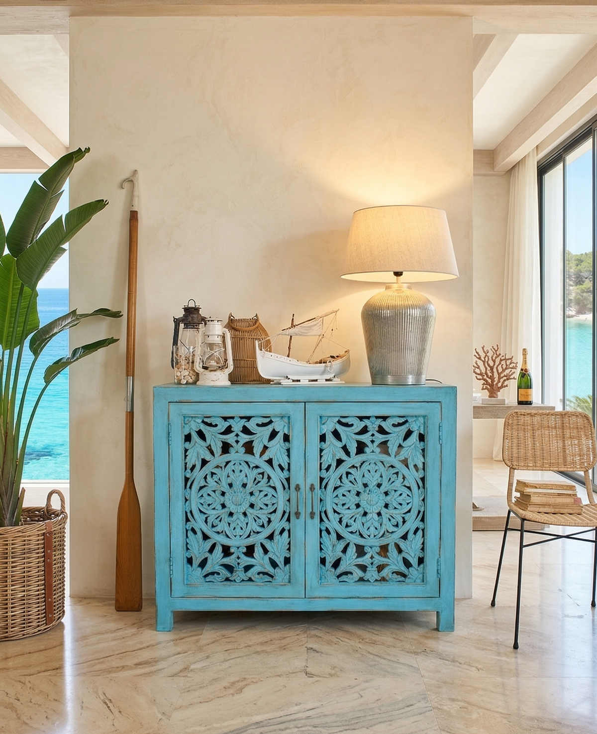 Madras 110cm Sideboard aus massivem Mangoholz – Orchidea Milano 1981