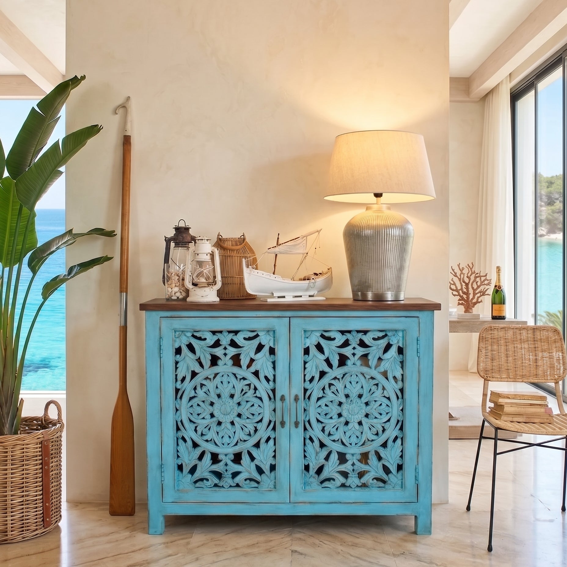 Madras 110cm Sideboard aus massivem Mangoholz – Orchidea Milano 1981