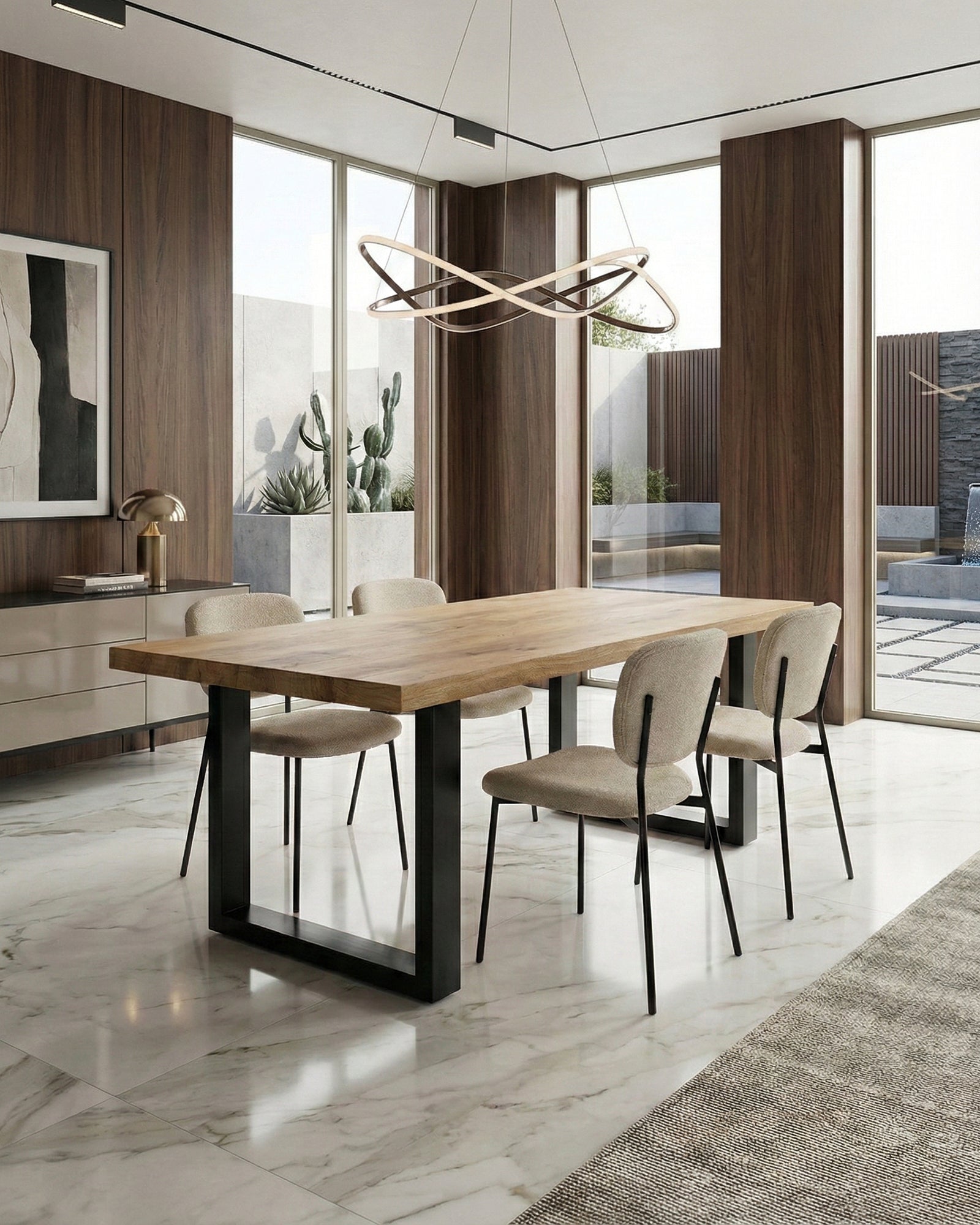 Tavolo in legno e ferro Fresno Small 180 cm - OrchideaMilano1981