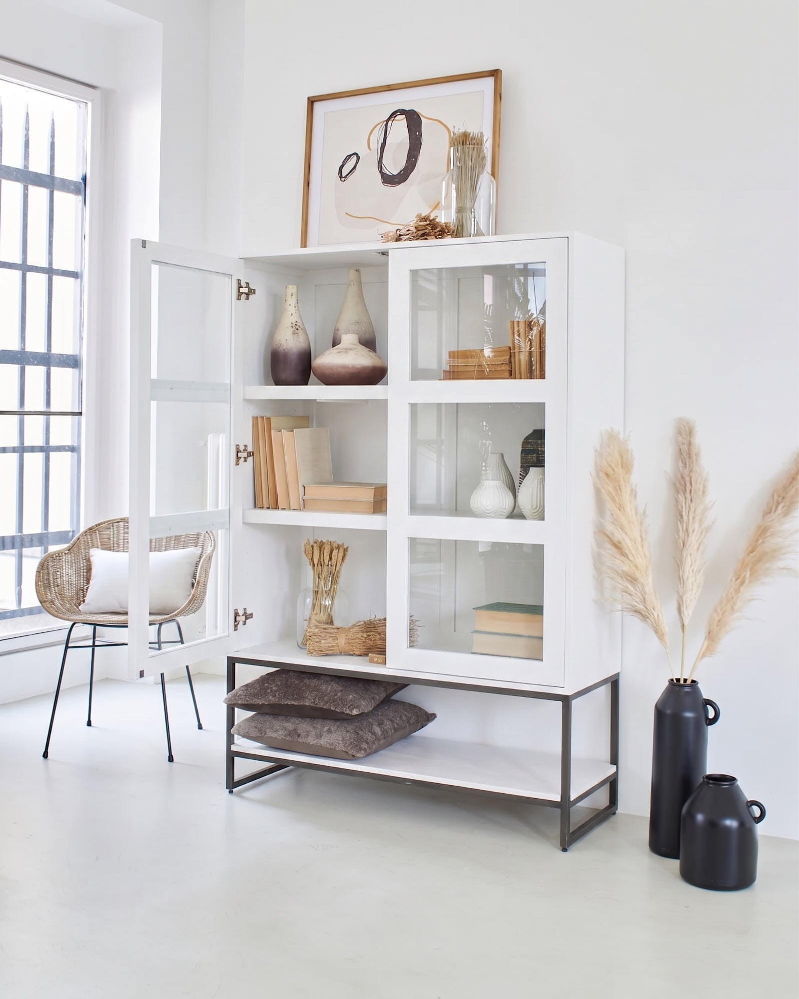 Credenza 2 ante in legno e ferro Serifos 110 cm - OrchideaMilano1981