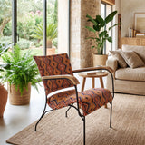 Kilim fabric and iron Teepee armchair