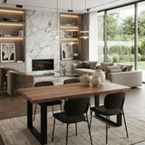 Tavolo in legno e ferro Denver Medium 200 cm