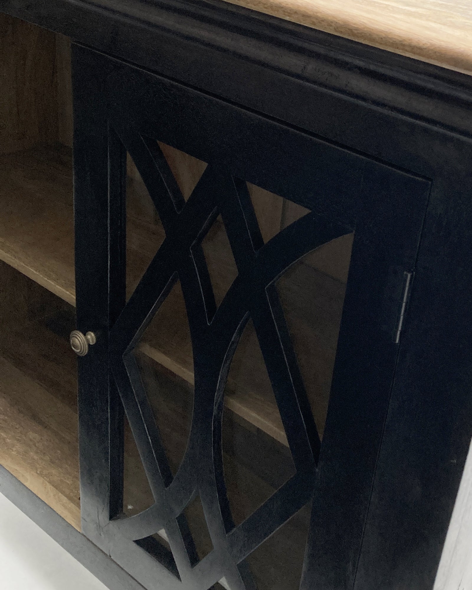 Credenza in legno e vetro Classic Black 112 cm - OrchideaMilano1981