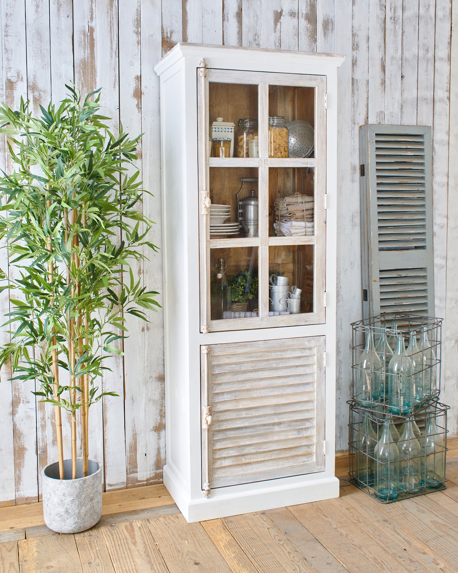 Vetrina in legno massello Barbuda 75 cm - OrchideaMilano1981