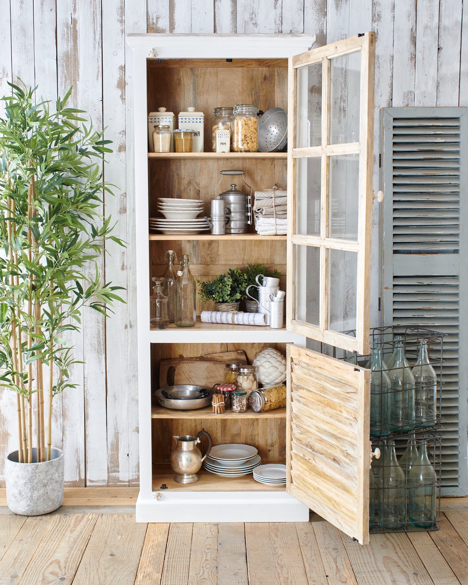 Vetrina in legno massello Barbuda 75 cm - OrchideaMilano1981