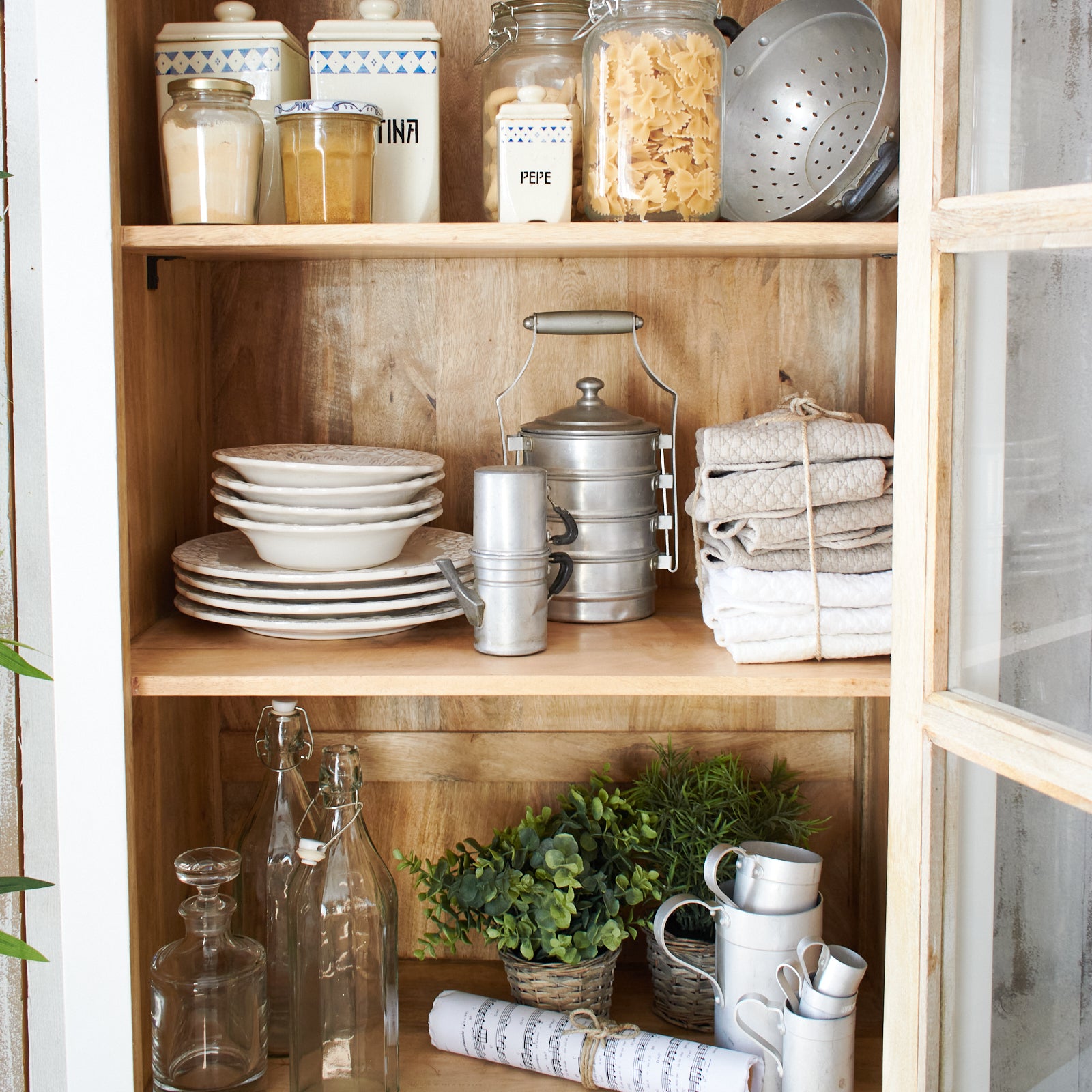 Vetrina in legno massello Barbuda 75 cm - OrchideaMilano1981