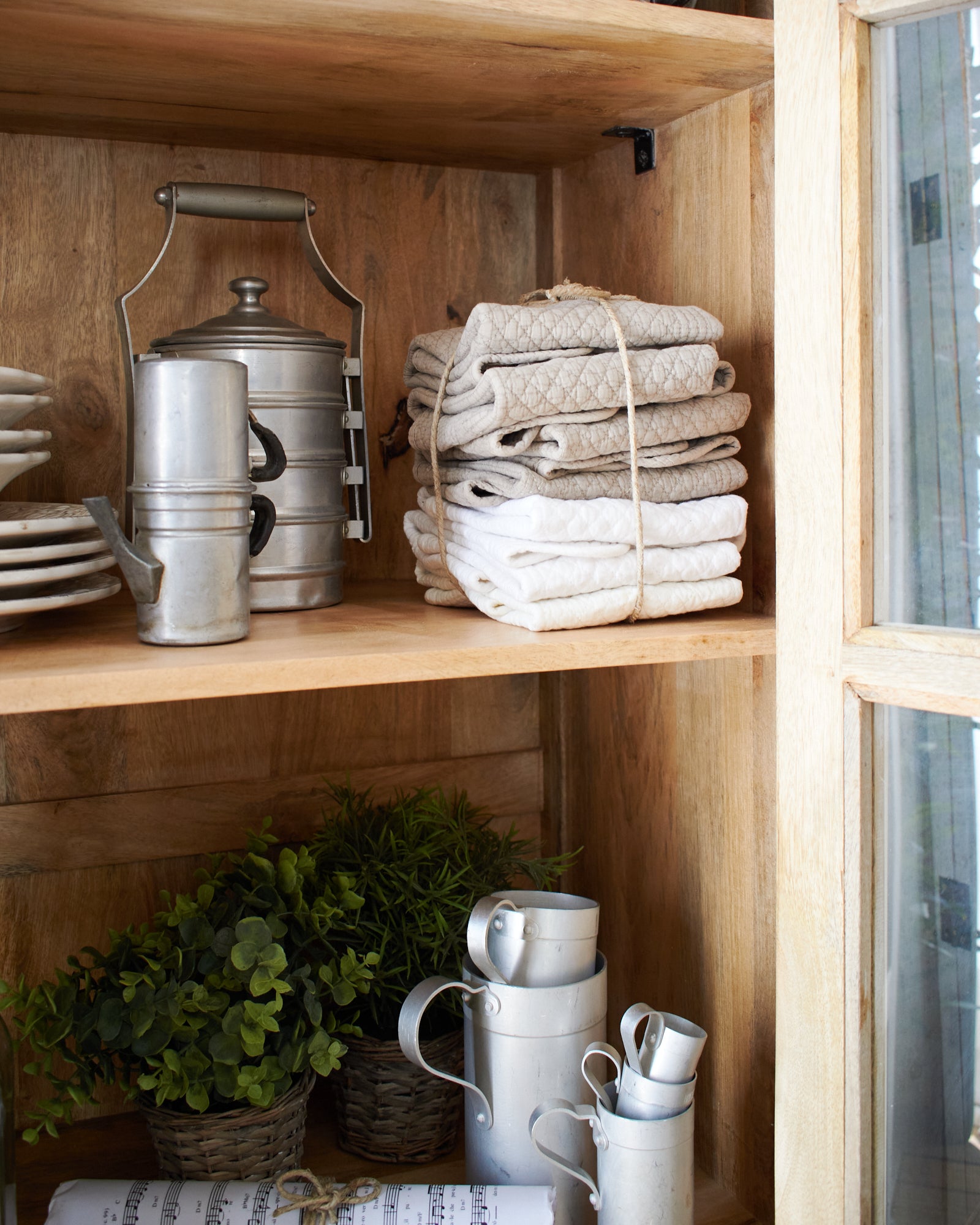 Vetrina in legno massello Barbuda 75 cm - OrchideaMilano1981