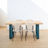 Tavolo in legno e ferro Alaska Blue 180 cm