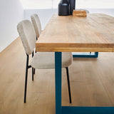 Tavolo in legno e ferro Alaska Blue 180 cm
