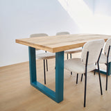 Tavolo in legno e ferro Alaska Blue 180 cm