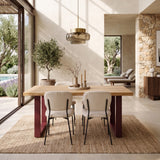 Tavolo in legno e ferro France Burgundy 180 cm