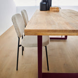 Tavolo in legno e ferro France Burgundy 180 cm