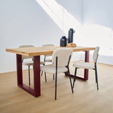 Tavolo in legno e ferro France Burgundy 180 cm