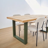 Tavolo in legno e ferro Italy Olive Green