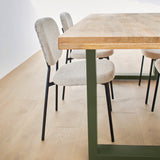 Tavolo in legno e ferro Italy Olive Green